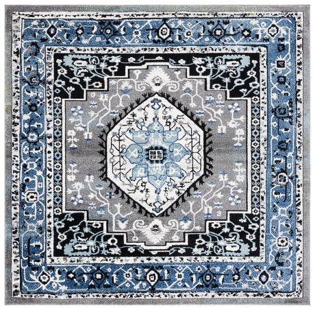 Safavieh Vintage Hamadan 6'-7" x 6'-7" Rug in Blue / Grey
