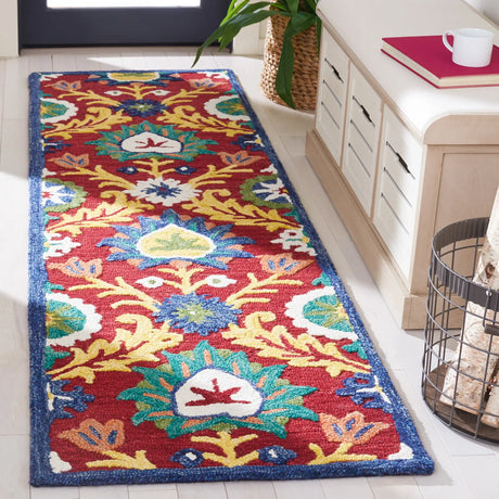Safavieh Blossom 2'-3" x 8'-0" Rug in Red / Yellow