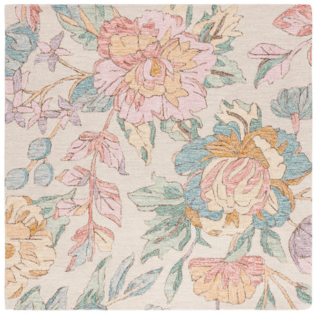 Safavieh Jardin 6'-0" x 6'-0" Rug in Ivory / Pink