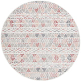 Safavieh Pyramid 6'-7" x 6'-7" Rug in Ivory Grey / Rust
