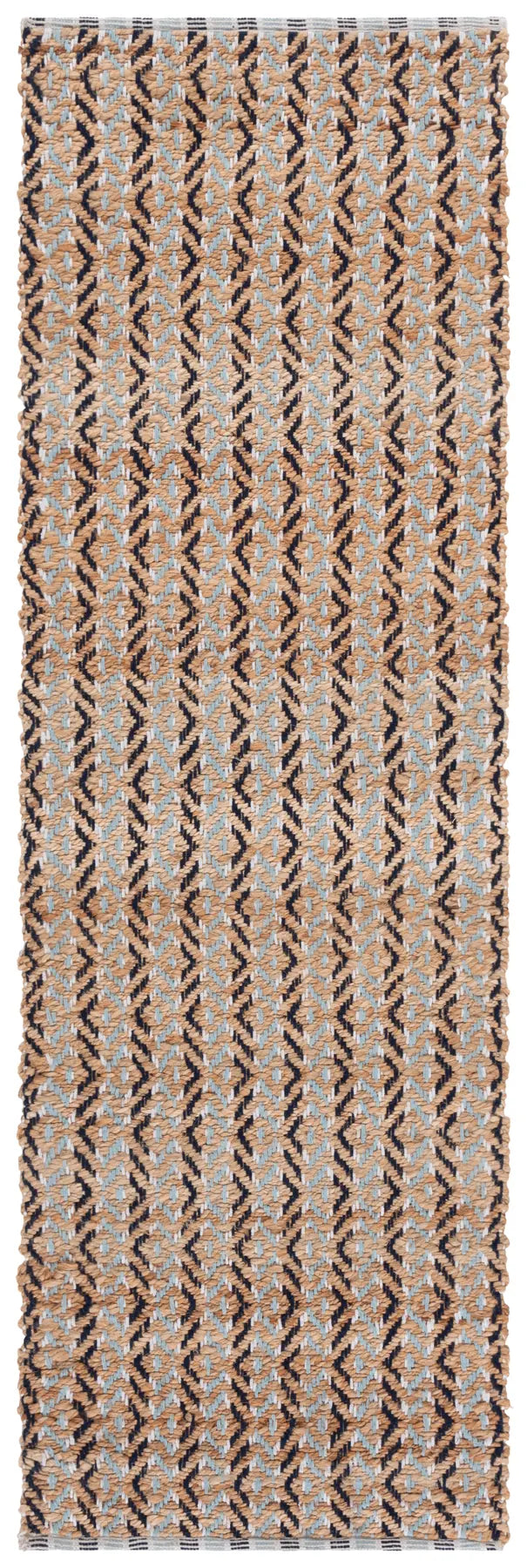 Safavieh Natural Fiber 2'-3" x 8'-0" Rug in Natural / Turquoise
