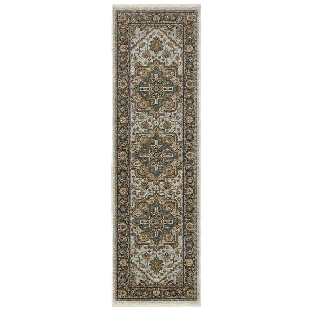 Oriental Weavers Sphinx Aberdeen 1144W Ivory/Blue Rugs - runner