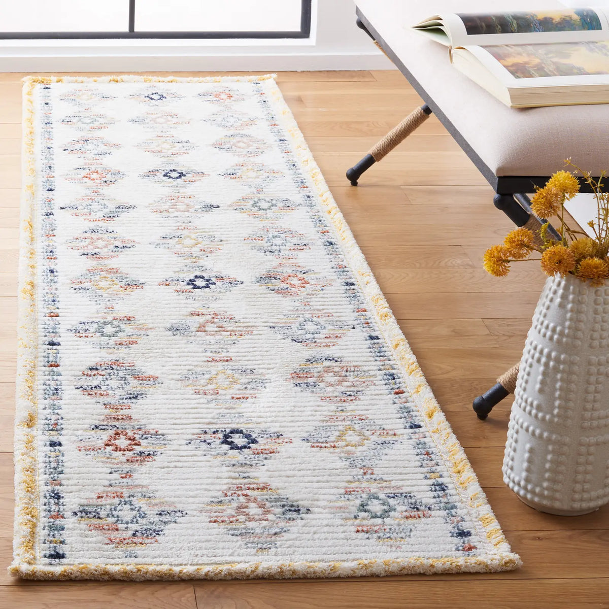 Safavieh Marrakesh 2'-2" x 8'-0" Rug in Ivory / Multi