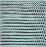 Safavieh Montauk 6'-0" x 6'-0" Rug in Turquoise / Blue/Black