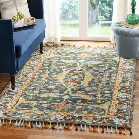 Safavieh Aspen 4'-0" x 6'-0" Rug in Olive / Rust