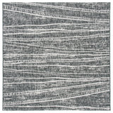 Safavieh Courtyard 6'-7" x 6'-7" Rug in Black / Ivory