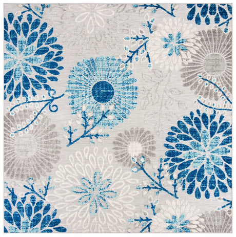 Safavieh Cabana 6'-7" x 6'-7" Rug in Grey / Blue