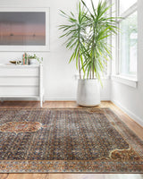 Loloi Layla Lay-09 Cobalt Blue / Spice Rugs - room scene 1