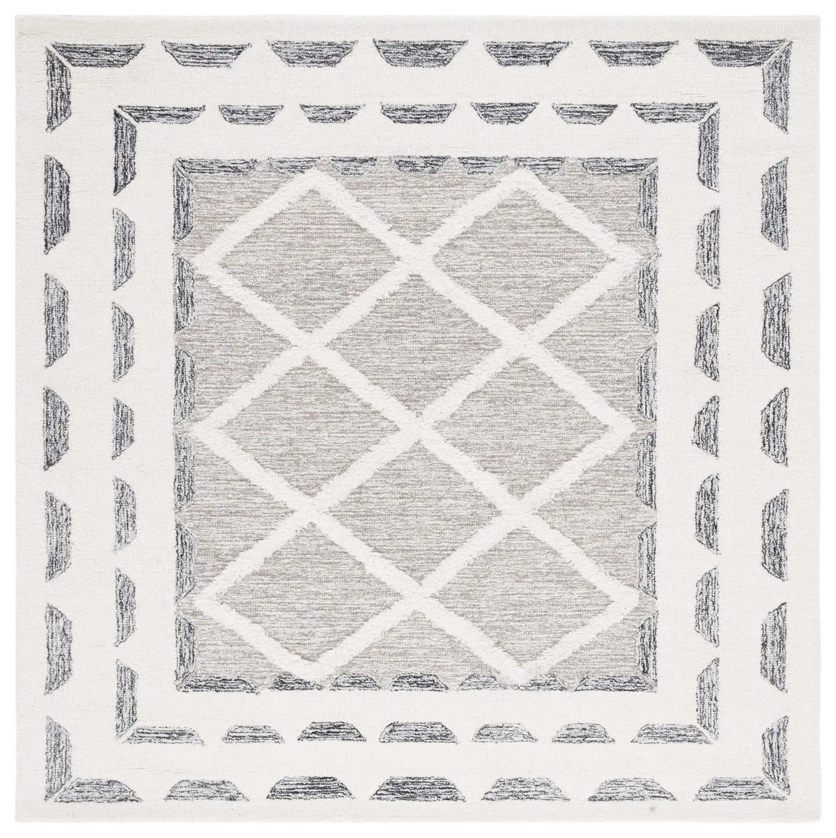Safavieh Casablanca 6'-0" x 6'-0" Rug in Grey / Ivory