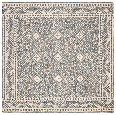 Safavieh Micro-Loop 5'-0" x 5'-0" Rug in Blue / Ivory