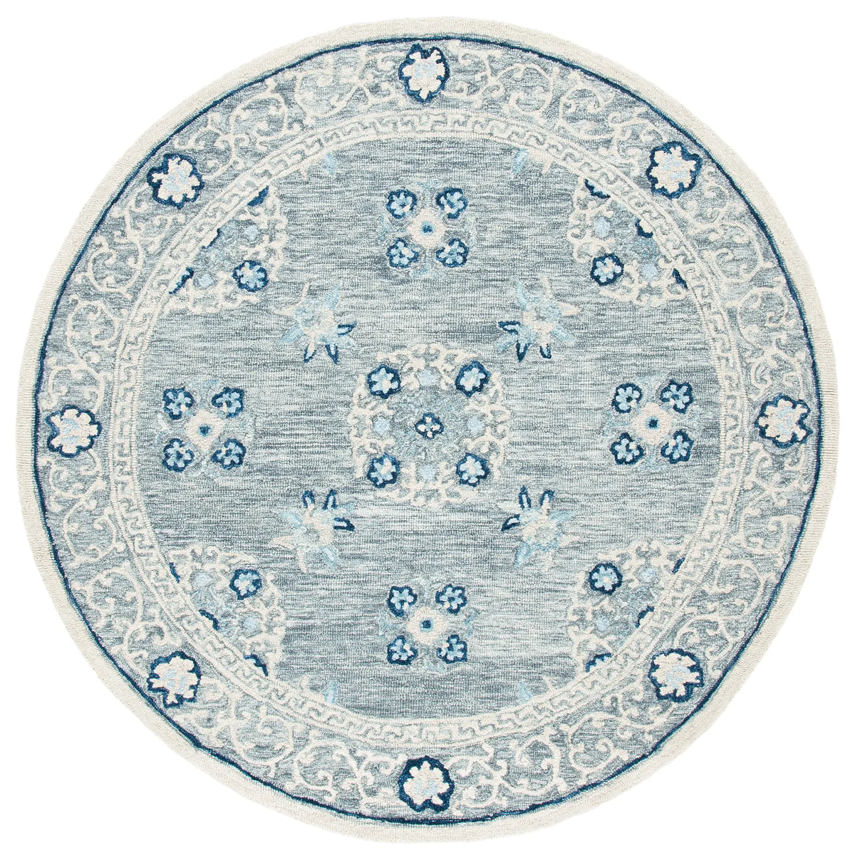 Safavieh Suzani 6'-0" x 6'-0" Rug in Grey / Ivory