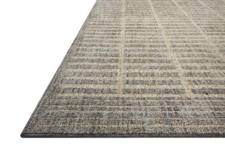 Loloi Roxie ROX-02 Contemporary Power Loomed Smoke, Natural Rug - rug corner