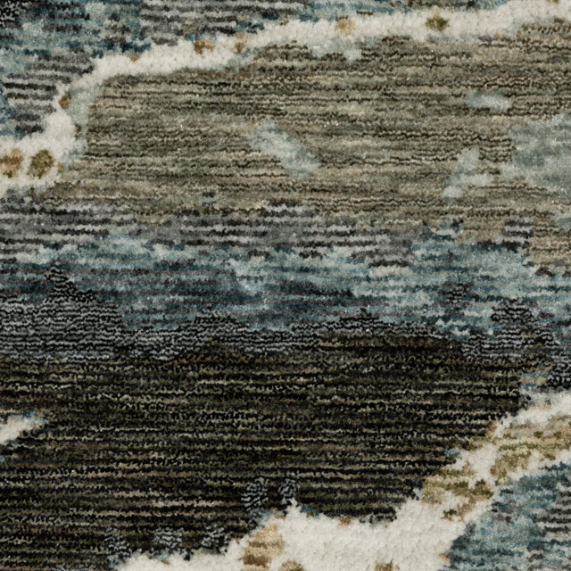 Oriental Weavers Sphinx ECHO ECH12 Blue Abstract Rugs - room scene 2