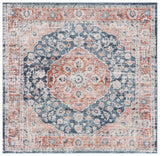 Safavieh Madison 800 6'-7" x 6'-7" Rug in Navy / Rust