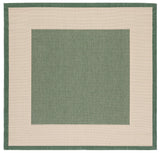 Safavieh Courtyard 6'-7" x 6'-7" Rug in Beige / Dark Green
