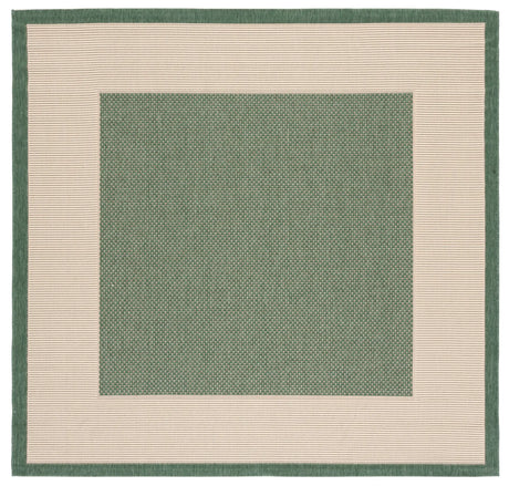 Safavieh Courtyard 6'-7" x 6'-7" Rug in Beige / Dark Green