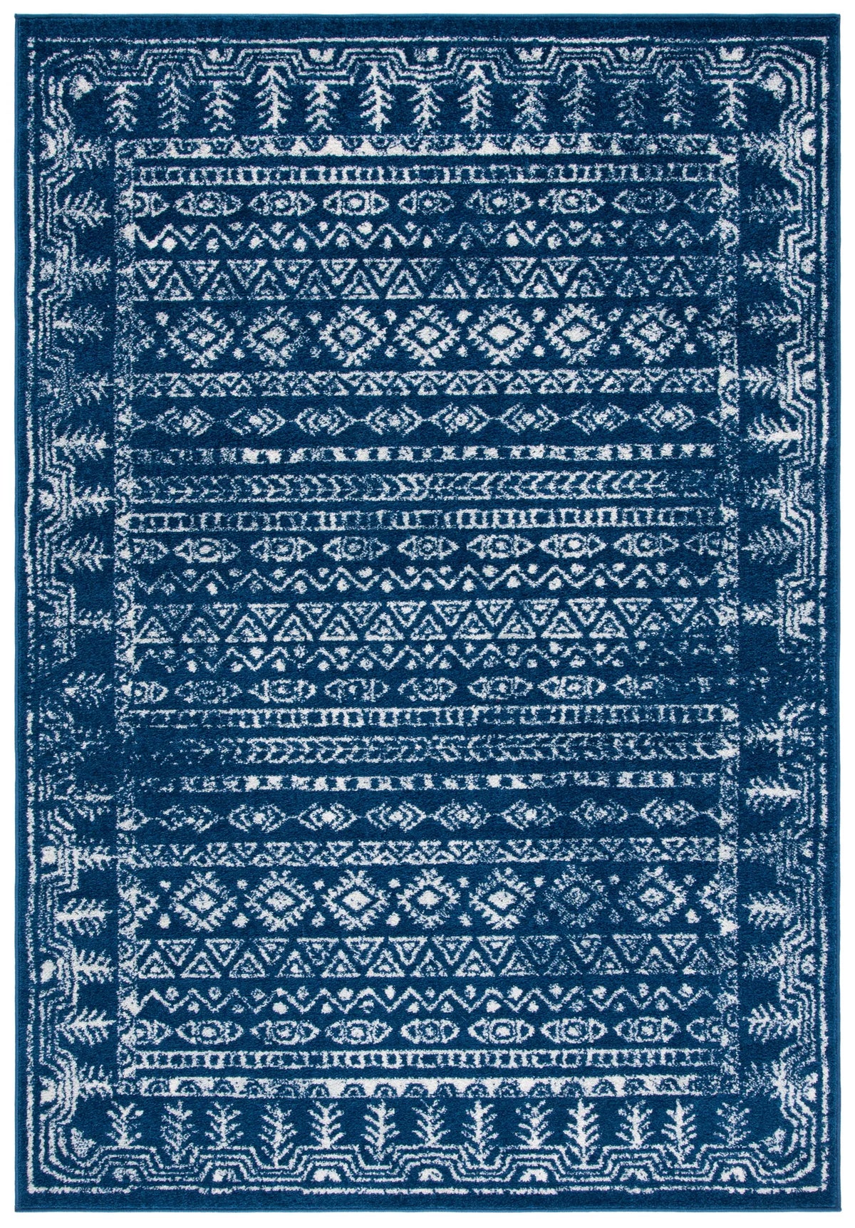 Safavieh Tulum 4'-0" x 6'-0" Rug in Navy / Grey