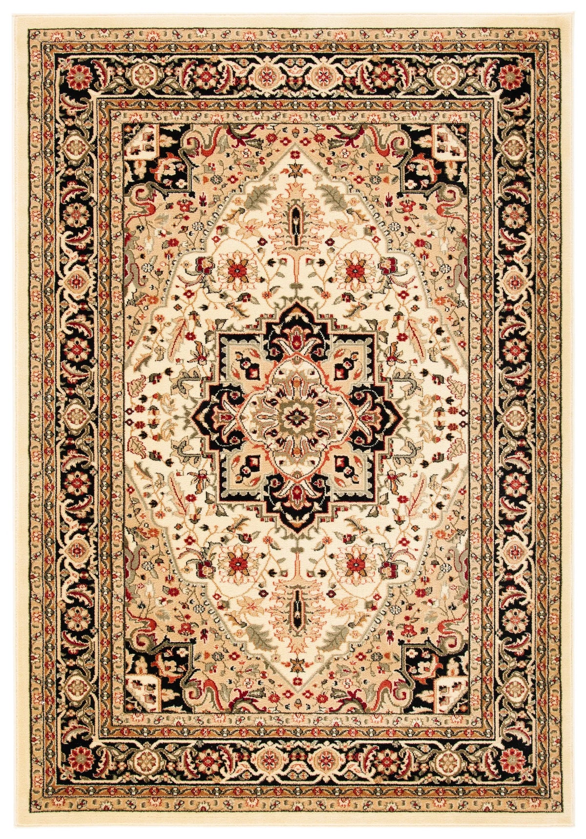 Safavieh Lyndhurst 4'-0" x 6'-0" Rug in Beige / Black