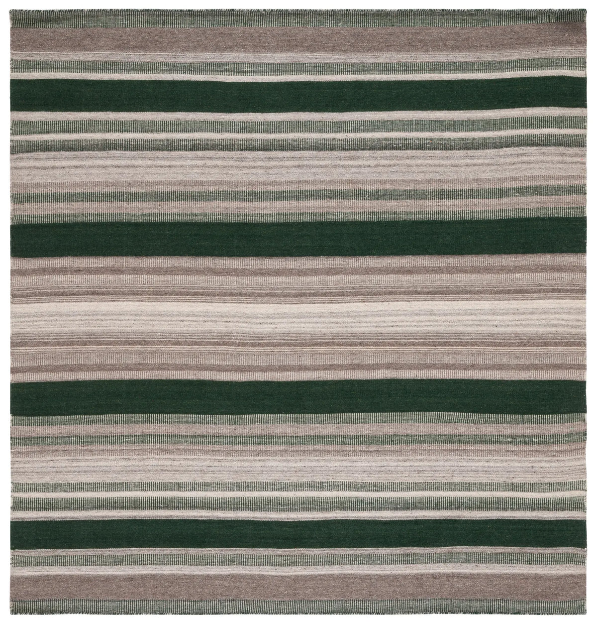 Safavieh Dhurries 6'-0" x 6'-0" Rug in Green / Grey