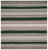 Safavieh Dhurries 6'-0" x 6'-0" Rug in Green / Grey