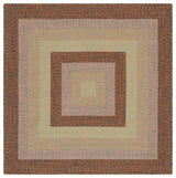 Safavieh Braided 5'-0" x 5'-0" Rug in Dark Brown / Light Green