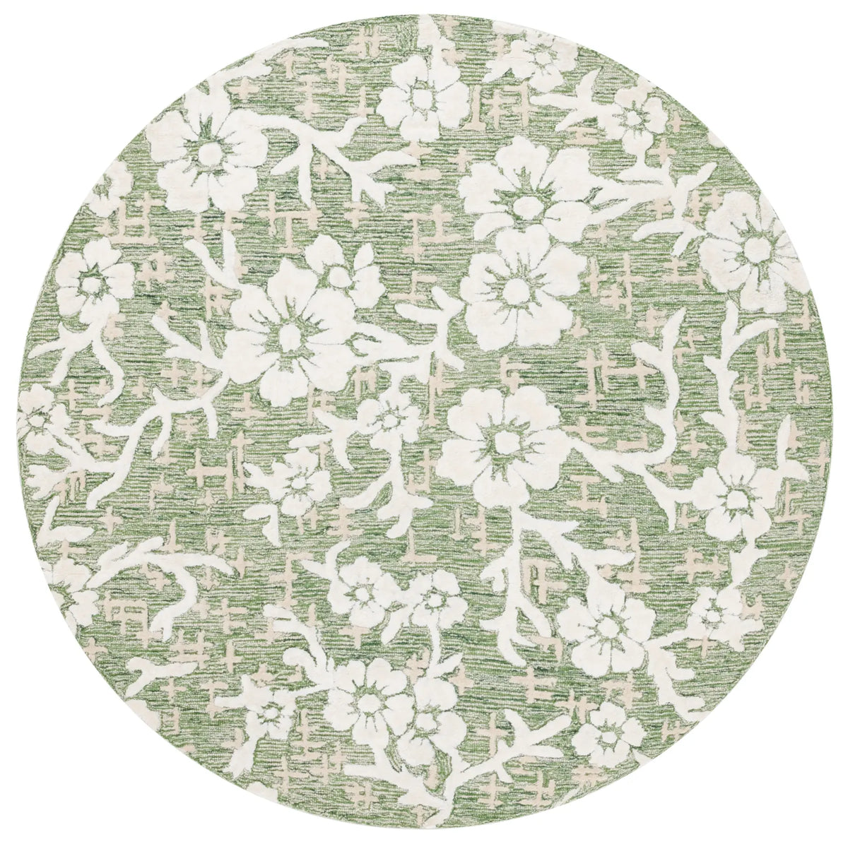 Safavieh Glamour 6'-0" x 6'-0" Rug in Green / Ivory