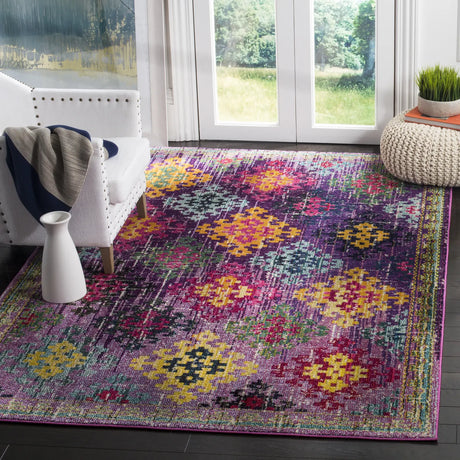 Safavieh Monaco 4'-0" x 5'-7" Rug in Purple / Multi