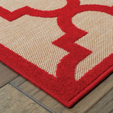 Oriental Weavers Sphinx Cayman 660R9 Sand / Red Rugs - corner detail