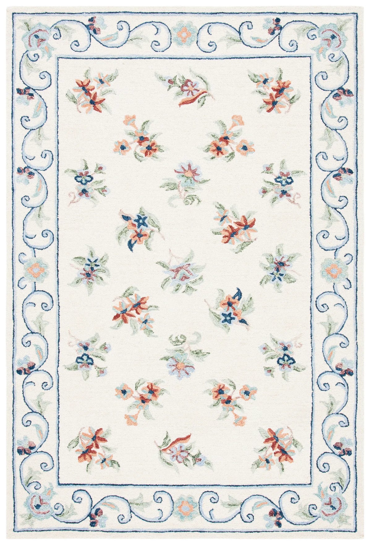 Safavieh Micro-Loop 4'-0" x 6'-0" Rug in Ivory / Grey