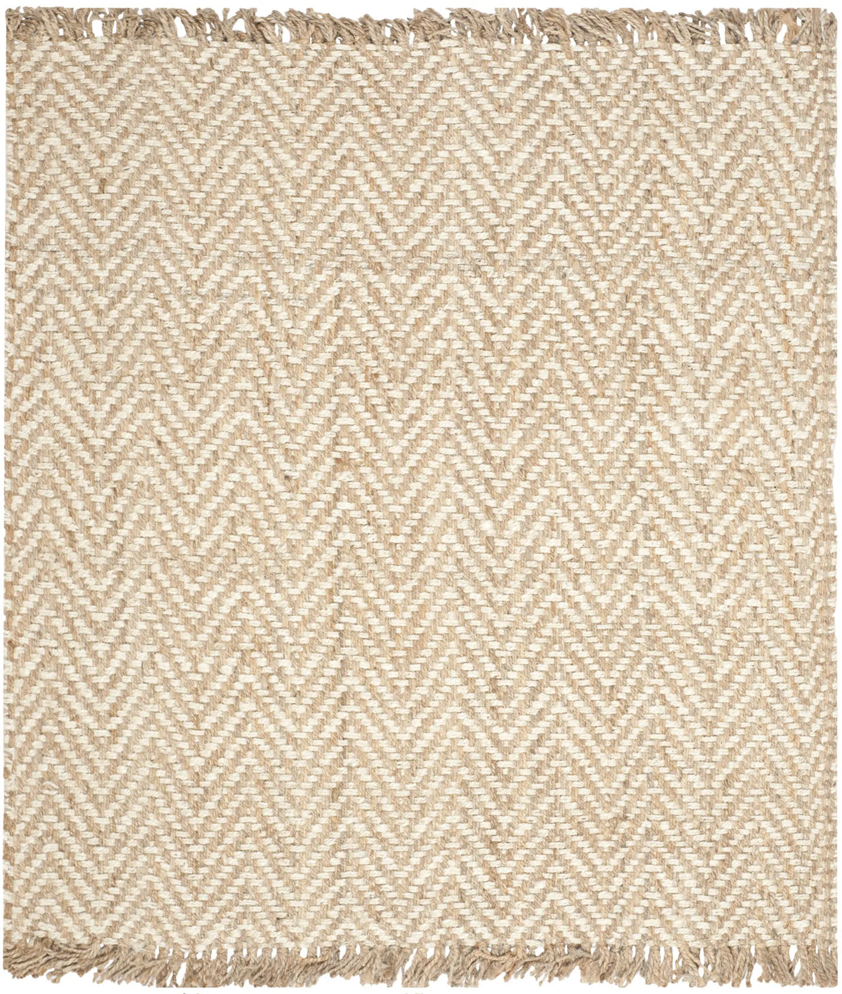 Safavieh Natural Fiber 6'-0" x 6'-0" Rug in Bleach / Natural