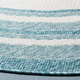 Safavieh Courtyard 10'-0" x 10'-0" Rug in Ivory / Aqua