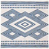 Safavieh Micro-Loop 5'-0" x 5'-0" Rug in Ivory / Navy