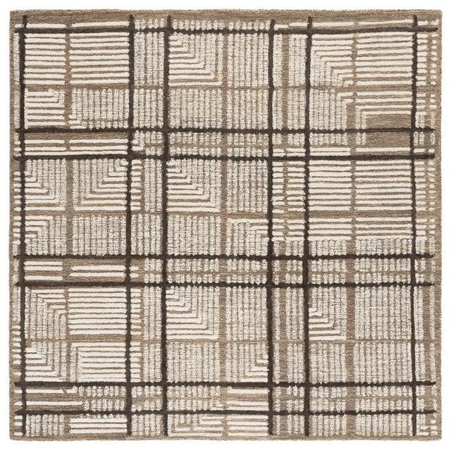 Safavieh Harvest 6'-0" x 6'-0" Rug in Brown / Ivory
