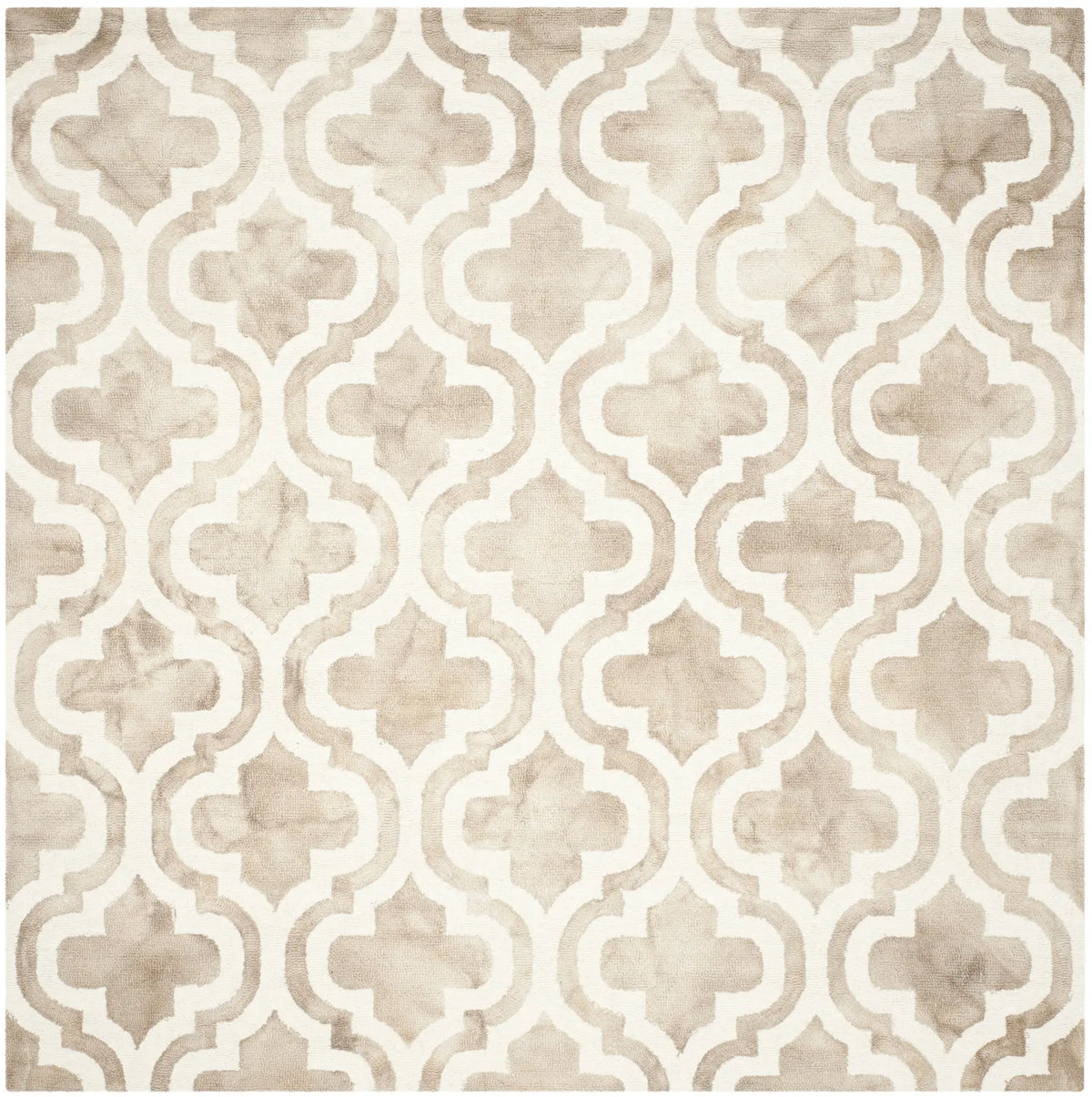 Safavieh Dip Dye 7'-0" x 7'-0" Rug in Beige / Ivory