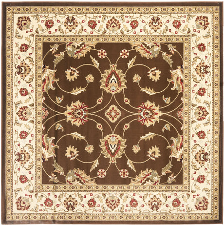 Safavieh Lyndhurst 6'-7" x 6'-7" Rug in Brown / Ivory