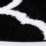 Safavieh Tahoe Shag 6'-7" x 6'-7" Rug in Black / White