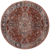Safavieh Limitee 700 6'-7" x 6'-7" Rug in Beige / Rust