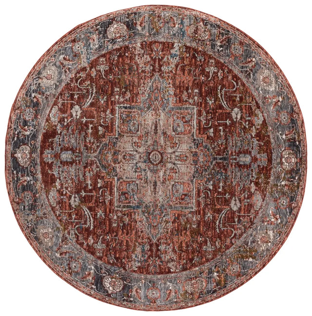 Safavieh Limitee 700 6'-7" x 6'-7" Rug in Beige / Rust