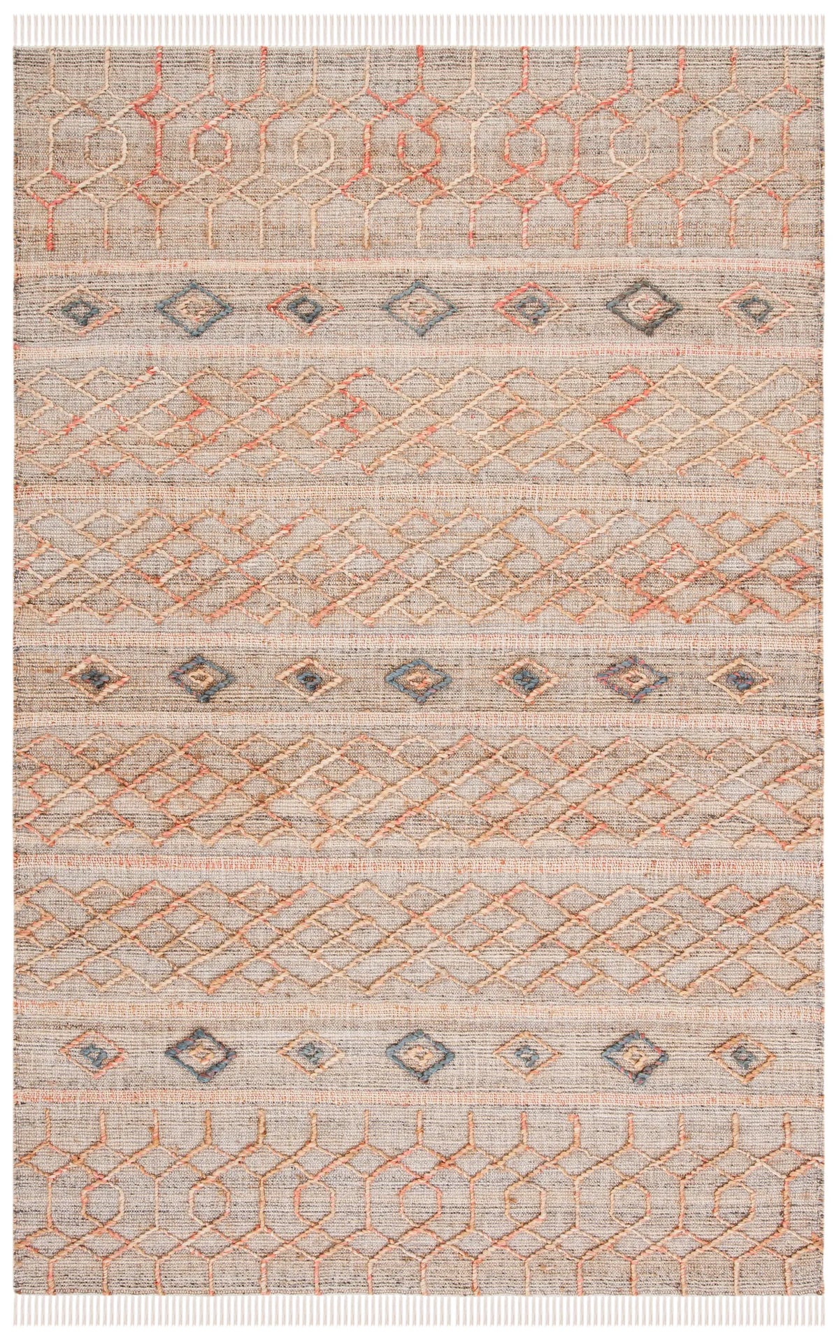 Safavieh Natural Fiber 4'-0" x 6'-0" Rug in Natural / Rust