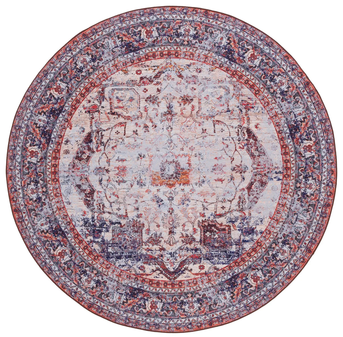 Safavieh Tucson 6'-0" x 6'-0" Rug in Beige / Red