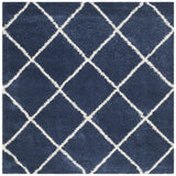 Safavieh Hudson Shag 7'-0" x 7'-0" Rug in Navy / Ivory