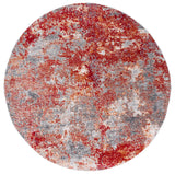 Safavieh Aston 6'-7" x 6'-7" Rug in Red / Grey