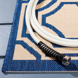 Safavieh Courtyard 5'-3" x 7'-7" Rug in Beige / Navy