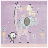 Safavieh Carousel Kids 100 6'-7" x 6'-7" Rug in Purple