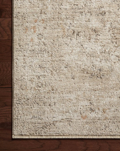 Loloi Sonnet Snn-01 Sand/Taupe Rug - corner on wood