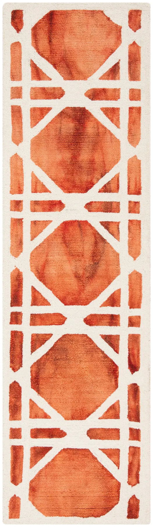 Safavieh Dip Dye 2'-3" x 10'-0" Rug in Ivory / Orange