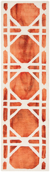 Safavieh Dip Dye 2'-3" x 10'-0" Rug in Ivory / Orange