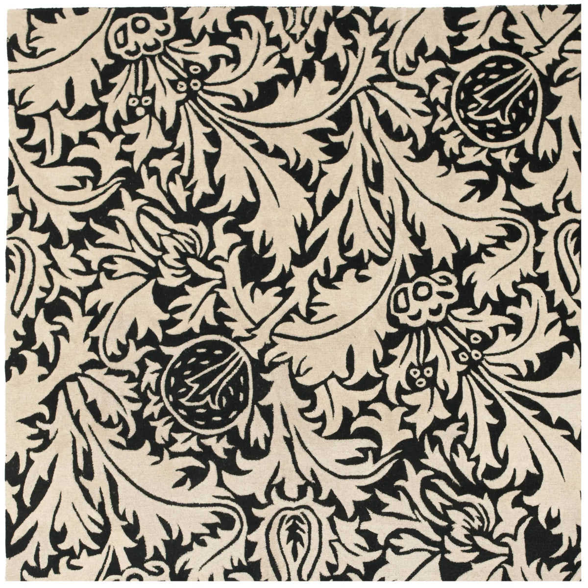 Safavieh Soho 6'-0" x 6'-0" Rug in Black / Beige