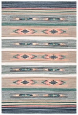 Safavieh Cotton Kilim 4'-0" x 6'-0" Rug in Grey / Olive