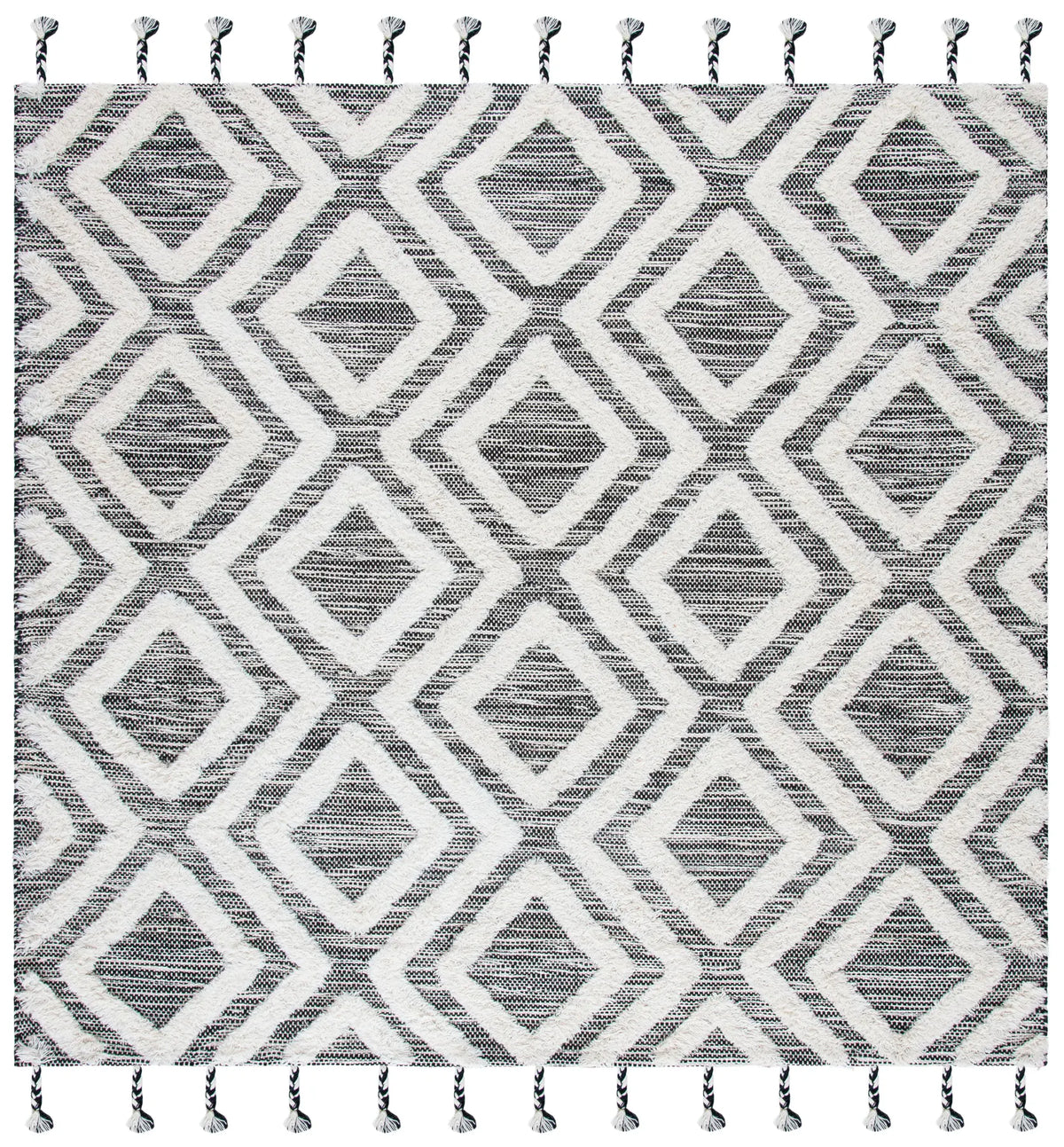Safavieh Kenya 7'-0" x 7'-0" Rug in Black / Ivory